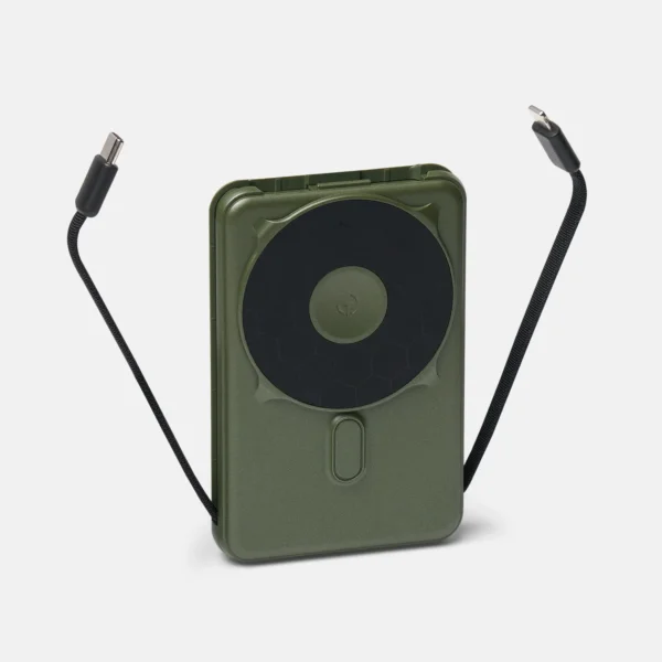 Magnetic Power Bank Single Matte Olive - Image 3