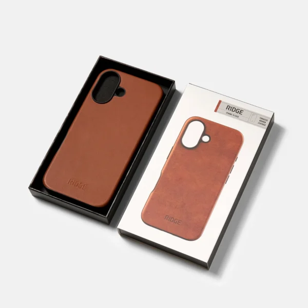 Iphone 16 Tobacco Brown Leather Case Only - Image 4