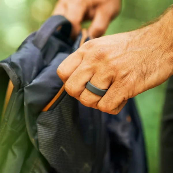 Ring 8mm-silicone gunmetal - Image 3