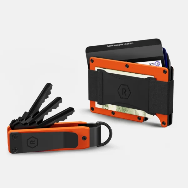 Ridge Wallet Basecamp Orange – Full Kit / Classic / Add Money Clip
