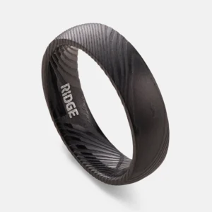 6mm Rounded Black Damascus