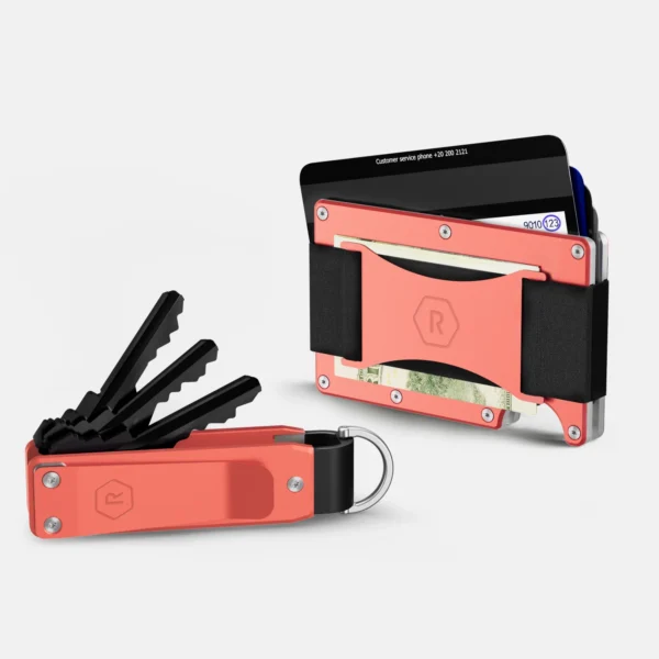 Ridge Wallet Coral – Full Kit / Mag Safe / Add Money Clip