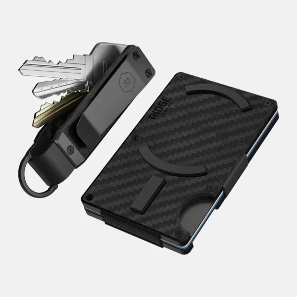 Ridge Wallet Carbon Fiber 3K – Full Kit / Mag Safe / Cash Strap