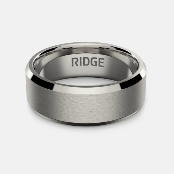 8mm Beveled Platinum - Image 2
