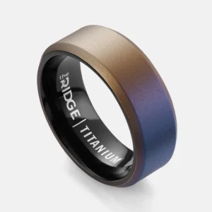 8mm Beveled Burnt Titanium