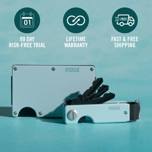 Ridge Wallet Sea Glass – Full Kit / Mag Safe / Add Money Clip - Image 3
