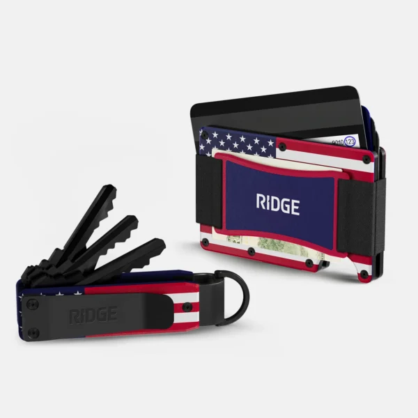 Ridge Wallet Stars & Stripes – Full Kit / Mag Safe / Cash Strap - Image 3