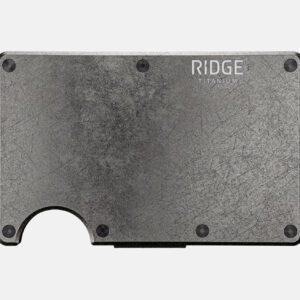 Ridge Wallet Stonewashed Titanium – Wallet Only / Mag Safe / Add Money Clip