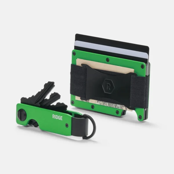 Ridge Wallet Voodoo Green – Full Kit / Mag Safe / Cash Strap
