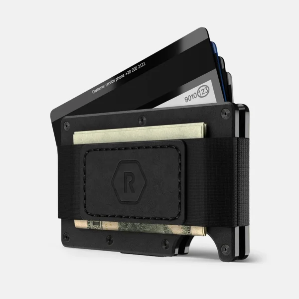 Ridge Wallet Midnight Black Leather – Full Kit / Classic / Add Money Clip - Image 3