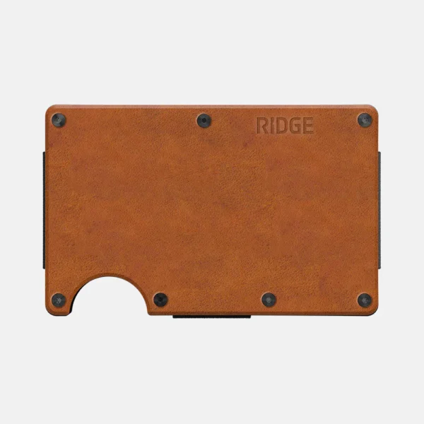 Ridge Wallet Tobacco Brown Leather – Full Kit / Mag Safe / Add Money Clip - Image 2