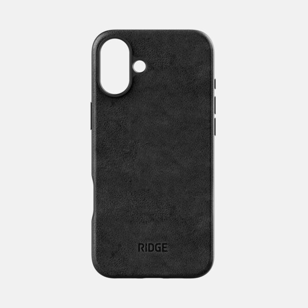 Iphone 16 Plus Midnight Black Leather Case Only