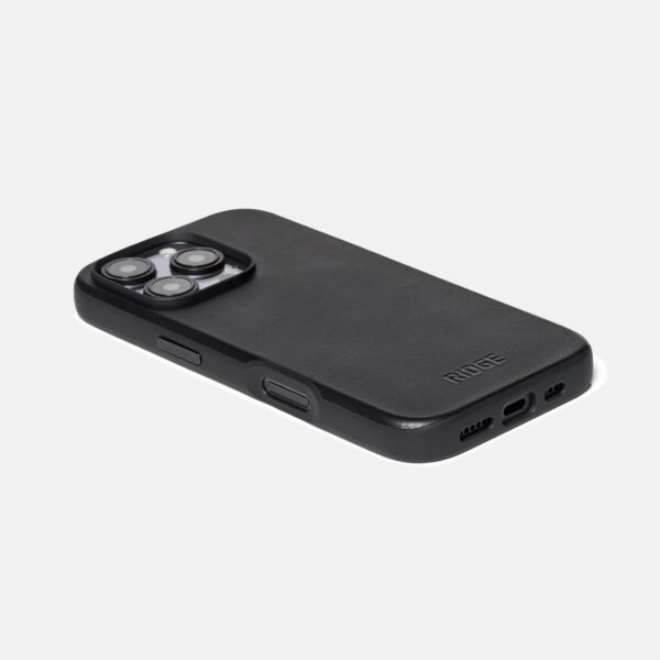 Iphone 16 Pro Midnight Black Leather Case Only - Image 2