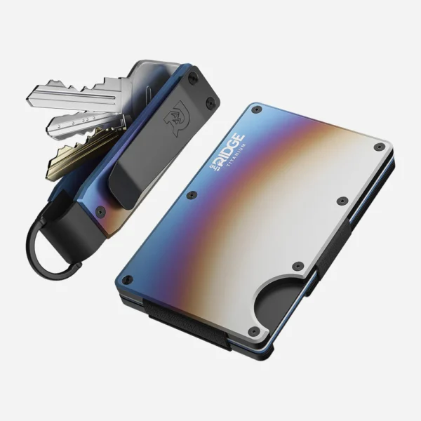 Ridge Wallet Burnt Titanium – Full Kit / Mag Safe / Cash Strap