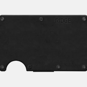 Ridge Wallet Midnight Black Leather – Wallet Only / Mag Safe / Add Money Clip